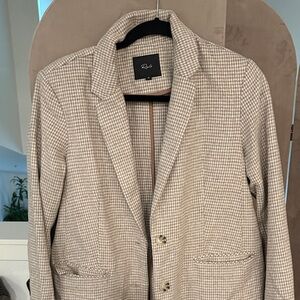 Rails Beige Houndstooth Blazer